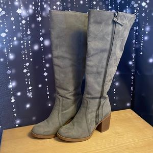 SO Gray Heeled Boots